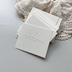 Carte de bijoux en papier personnalisée, petite, nouveau design, élégante, classique, en papier blanc perlé, découpe au laser, carte d'invitation - Product Image 2