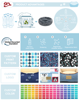 Cama para Perro Rectangular, Minimalista, Linda y Divertida, Ortopédica, Ecológica, de Rayón, Moderna, Desmontable y Lavable, Tipo Sofá/Cueva, Personalizada de Fábrica