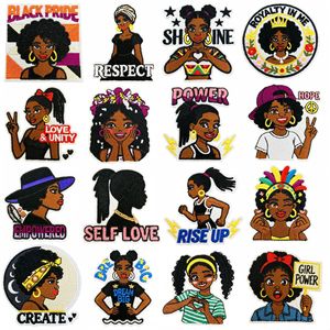 Parches Bordados Black Girl Magic, Orgullo de Melanina, Apliques Termoadhesivos, Insignia de Empoderamiento para Mujeres Afroamericanas, para Ropa - Product Image 1