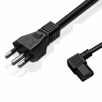 Câble d'alimentation CA 1,5 m multi-types, cuivre pur + PVC, calibre de fil 0,75 mm, qualité certifiée, câble électrique brésilien pour