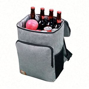 Sac à dos isotherme portable en aluminium pour pique-nique, grande capacité 20L, pour 36 canettes de bière, panier d'extérieur, sac à déjeuner - Product Image 1