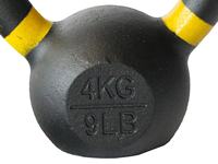 Kettlebell en fonte massif monobloc ultra-résistant, idéal pour les entraînements de force et de fitness pour tout le corps