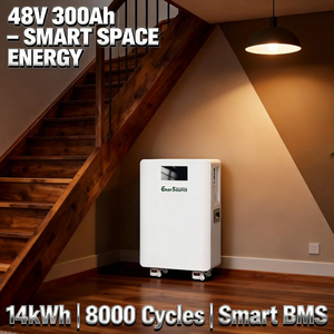 Système de stockage de batterie solaire LiFePO4 48V 300Ah - 14kWh mural avec roulettes pour la maison et l'énergie de secours hors réseau, OEM Chine - Product Image 1