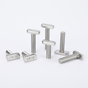 Boulon en T en acier inoxydable 304 pour montage solaire photovoltaïque, tête carrée M8, fixation pour canal en T - Product Image 4