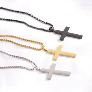Hip Hop CZ Croix Religieuse De Luxe Pvd 316 En Acier Inoxydable Bijoux Pendentif Colliers Plaqué Or 2024 pour Femmes Femme Hommes - Product Image 6