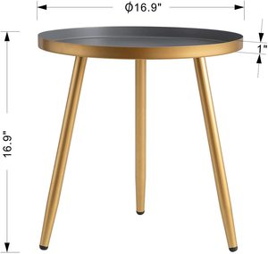 Mesa Auxiliar Decorativa <span class=keywords><strong>Mayco</strong></span> Accent Furniture, Diseño de Tronco de Árbol Naturalista, Elegante, Dorado y Plateado, Estilo Antiguo, para Sala de Estar - Product Image 1
