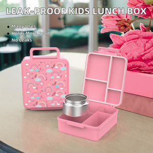 En Oferta, Caja Desechable Hermética con Recipiente para Alimentos SUS304, Tapa de Plástico, Más de 3 Compartimentos y Fácil de Limpiar para Niños - Product Image 2