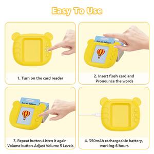 Jouet musical interactif personnalisé avec 112 cartes/mots, fonctionne avec une batterie rechargeable, cartes flash parlantes en forme d'animaux pour les tout-petits - Product Image 4