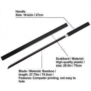 Épée <span class=keywords><strong>de</strong></span> cosplay Uchiha <span class=keywords><strong>Sasuke</strong></span>, inspirée <span class=keywords><strong>de</strong></span> l'anime japonais, avec rainures, en bois - Product Image 5