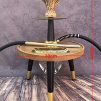 Nouvel ensemble de chicha en bois et verre de luxe, grande taille, pour accessoires de fumage, vente en gros