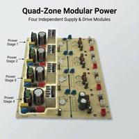 Carte de contrôle d'alimentation quad-zone ZONI ZL-100A certifiée ISO9001/CE/RoHS, carte PCB modulaire FR4 pour amplificateur DIY CN