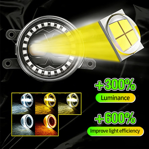 Fari Super Potenti, Luci Fendinebbia a LED da 4 Pollici, Luce Bianca e Gialla con Occhio d'<span class=keywords><strong>Angelo</strong></span> per Jeep e Fuoristrada - Product Image 5