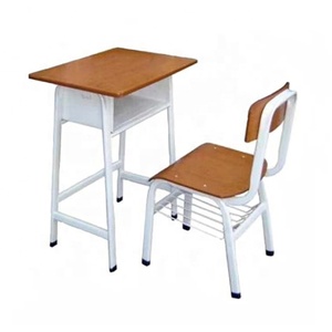 Mesa de madera personalizada para aula de escuela primaria y secundaria, escritorios y sillas para estudiantes individuales con almacenamiento, atractivo estético - Product Image 2