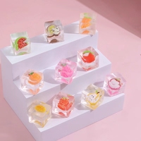 Pack de 4 boules anti-stress Ice Cube Squishy Toys Fidget Toys pour 5 à 7 ans Garçons Filles Soulagement du stress Autisme ADD Assistance