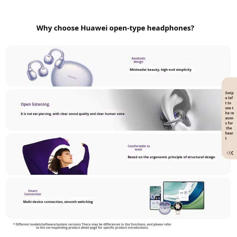 ORANGLES Huawei FreeClip Open-Ear Wireless Earbuds | C-Bridge Design, IPX4 Waterproof, 8H Battery + Case (2024) - high resolution display - exposing craftsmanship - Image 2 of 6 | built for everyone | Huawei FreeClip Open-Ear Wireless Earbuds | C-Bridge Design, IPX4 Waterproof, 8H Battery + Case (2024) for sale Georgia | Free Shipping ORANGLES