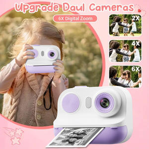 Appareil photo instantané pour enfants, jouet avec double objectif, fonction selfie, microSD, écran 2,4 pouces, matériau ABS, D21, cadeau d'anniversaire pour garçons et filles - Product Image 3