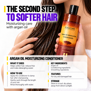 Après-shampoing lissant à l'huile d'argan YOGI OEM, fabricant d'après-shampoings nourrissants à l'huile d'argan - Product Image 1
