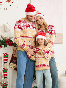 2025 Custom Bulk Elk Snowflake Jacquard <strong>Christmas</strong> <strong>Jumper</strong> Knit Men Women Kids Classic <strong>Christmas</strong> Sweaters <strong>Family</strong> - Product Image 2