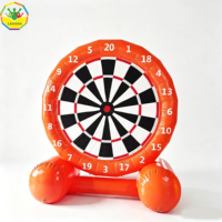 Grand jeu de fléchettes gonflable en PVC, cible géante gonflable pour fléchettes au pied