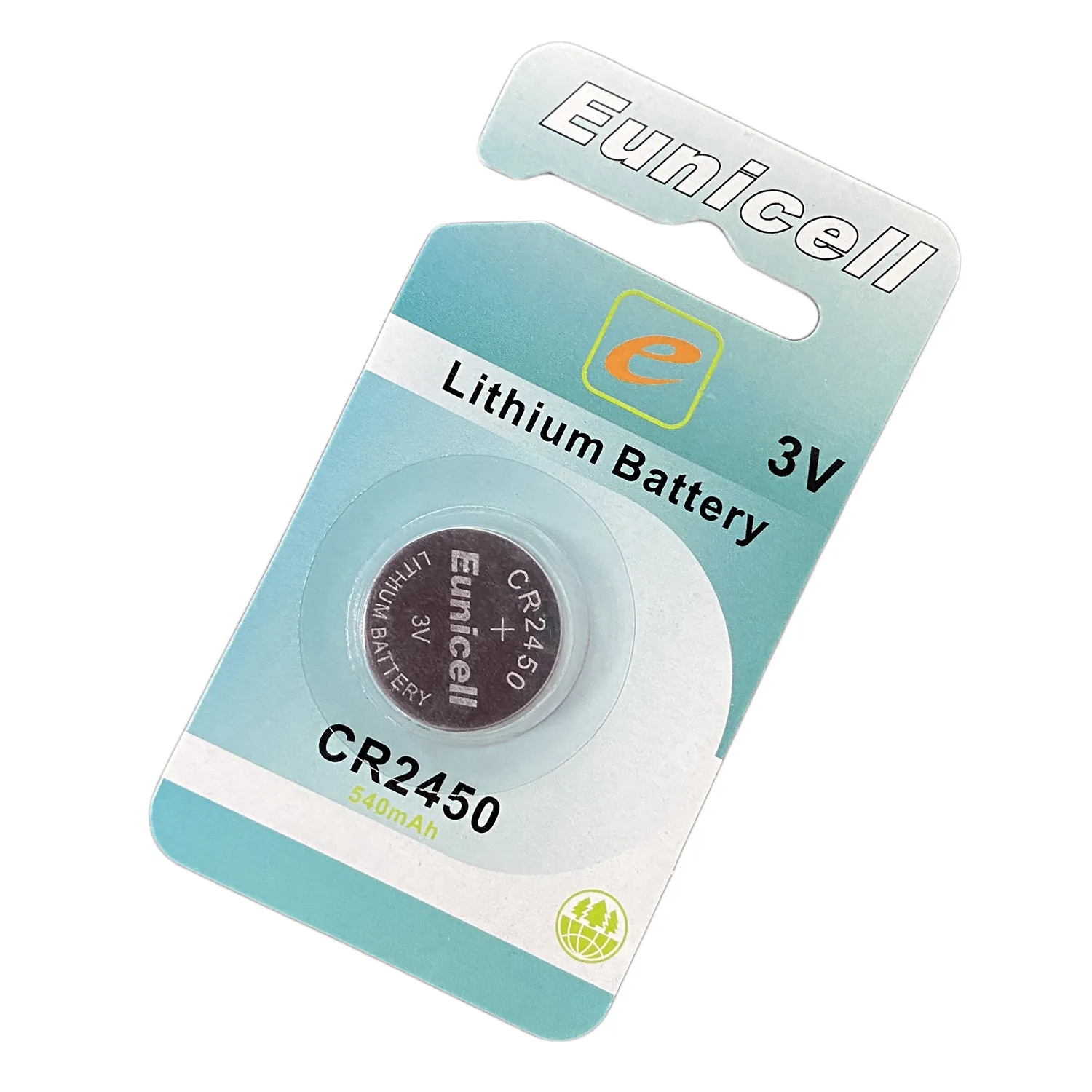 Long Shelf Life 1PCS CR2450 3V Lithium Battery For ESL Price Tag
