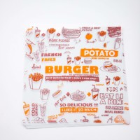 Vente en gros d'emballages de sandwichs à hamburger de qualité alimentaire personnalisés avec logo enduit imprimé Emballages de pain pour restaurants traiteur