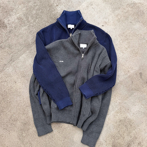 Suéter de punto personalizado con cremallera de manga larga, abrigo unisex para invierno, chaqueta lisa en blanco, diseño de prendas de punto, suéter de punto con cremallera para hombre - Product Image 5