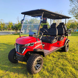 하이 퀄리티 4 + 2 좌석 골프 카트 새로운 에너지 리튬 배터리 휴대용 카트 골프 코스 교통 재고 - Product Image 1