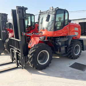 Montacargas Todoterreno de 3.5 Toneladas <span class=keywords><strong>4x4</strong></span> Diésel con <span class=keywords><strong>Neumáticos</strong></span> Grandes para Superficies Irregulares, Desplazador Lateral Hidráulico Automático - Product Image 3