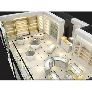 Gold <strong>Jewellery</strong> Shops Interior Design Images Wood Jewelry Display Furniture - Product Image 6