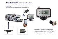 Sistem Monitor Tekanan Ban KA-03, TPMS Digital truk, Sensor ikat, sistem pemantau tekanan ban, peringatan Alarm ban untuk IOS Android 2.4GHz 6 roda