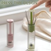 Étui à aiguilles de couture portable, simple, durable et sécurisé en PC+ABS+Métal, avec conception magnétique pop-up, rangement polyvalent pour broderie et tricot