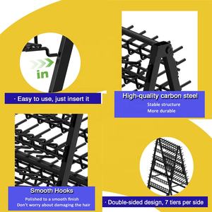 Nuovo Supporto Espositore in Metallo con Gancio per Salone di Bellezza per Trecce di Capelli Umani, Extension di Capelli Grezzi e Parrucche Sintetiche con Lace Frontale Senza Colla - Product Image 3