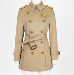 New Arrival High Quality Cashmere Coat Women's Mid Length Solid Color Slim Woolen Coat Jacket Women Coat