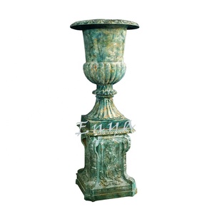 Ins — ornements <span class=keywords><strong>en</strong></span> métal pour le jardin, pot de plantes florales fabriquées <span class=keywords><strong>en</strong></span> fonte et grande taille, pour l'extérieur - Product Image 1