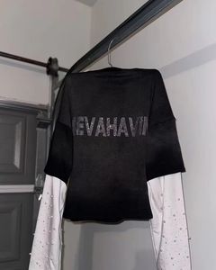 Retro Street Band <strong>T</strong>-<strong>Shirt</strong> for Men Custom Oversize Cotton High Quality Printed Rock Washed with Pearl Double Layer Apparel - Product Image 5