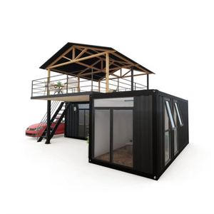 Cabaña Móvil de Diseño Moderno, Estudio Prefabricado para Jardín, Cabaña de Camping, Casa Contenedor de Panel Sándwich de Acero Galvanizado - Product Image 2
