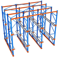 Système de rayonnage à pales Drive-In, capacité de charge 2000 kg, en acier, pour stockage en entrepôt, rayonnage haute densité FIFO (Premier entré, premier sorti)