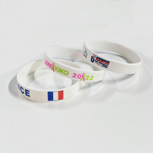 Pulsera de Silicona Delgada con Logotipo Personalizado, Pulsera Personalizada para Material Promocional Electoral - Product Image 3