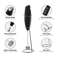 Mousseur à lait silencieux en acier inoxydable 360°, 15000 tr/min, avec batterie rechargeable, en matériau de qualité alimentaire, écologique, pour cappuccino