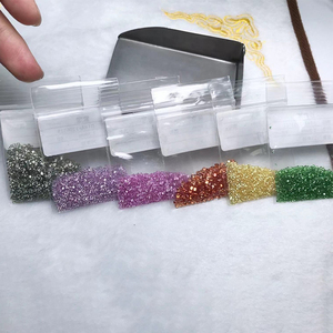 Pierre de saphir bleu naturel, petite taille, taille ronde brillante de 0,8 à 1,9 mm, 1 carat, étoile éternelle pour bijoux - Product Image 2