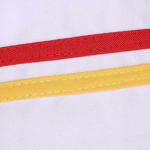 Chef's <b>Hat</b> <b>Flat</b> Top With Red And Black Stripe Unisex Adult For Western Restaurant Bakery Professional Use - Product Image 4