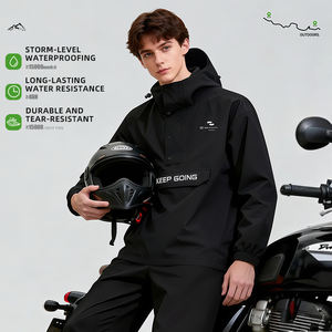 Ensemble imperméable classique pour adultes <span class=keywords><strong>en</strong></span> polyester pongé, avec logo personnalisé, unisexe, à capuche, léger, réutilisable, imperméable - Product Image 5