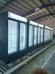 Réfrigérateur en verre sans gel Réfrigérateur Réfrigérateur extérieur pour boissons Réfrigérateur vitrine Chine Refroidisseur commercial - Product Image 3