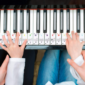 Ký hiệu âm nhạc nhân viên năm dòng ký hiệu đơn giản ký hiệu Tự Học Bàn phím dán Piano đầy màu sắc biểu tượng CuộN Máy nghe nhạc điện tử - Product Image 2