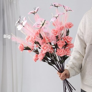 زهور حريرية يدوية الصنع، عشب القصب الاصطناعي، زينة غابات ناعمة الملمس، نباتات اصطناعية مصبوبة بالحقن لتزيين المناظر الطبيعية - Product Image 1