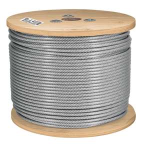Fiero CAB-1/4FX3 300 m <b>Steel</b> <b>Cable</b> 1/4' 7x19 PVC Coated Flexible <b>Cable</b> - Product Image 1