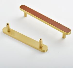 <strong>Brass</strong> Leather Cabinet Pulls Modern Colorful Drawer Handles Decorative Kitchen Cupboard Wardrobe Dresser Pull Hardware - Product Image 6
