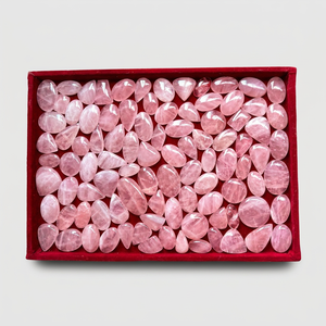 Lot en gros de cabochons en quartz rose naturel, pierres précieuses en vrac pour la fabrication de bijoux, pendentifs, bagues, boucles d'oreilles - Product Image 1