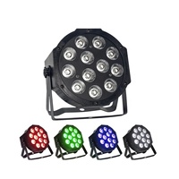 Prix d'usine, 12 pièces, projecteur LED PAR 12W, DMX RGBW 4 en 1, projecteur LED PAR pour mariage, fête
