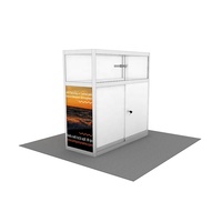 Présentoir de comptoir d'exposition en aluminium Modulaire LED Acrylique Vitrine Podium